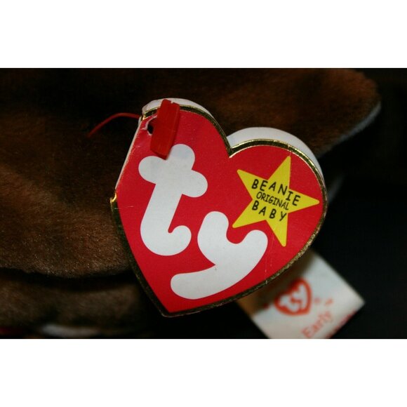 TY Beanie Baby Early Robin Bird 1998 errors rare 4190 brown red - Picture 5 of 10